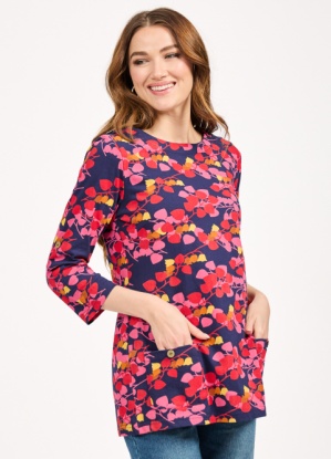 Mudflower 100% Cotton Leaf Print Tunic